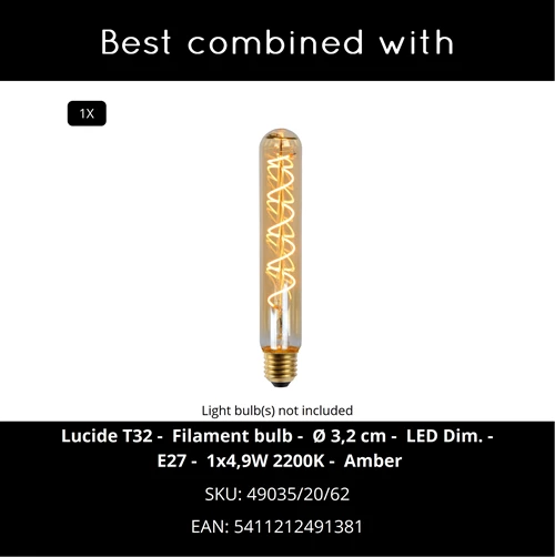 Lucide PASQUINO - Pendant light - Ø 40 cm - 1xE27 - Black | Essential - CROSSSELL